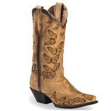 Blumenstickerei Kunstleder Kleid Stiefelette