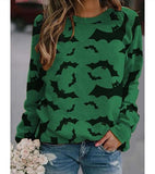 Mode Bat Drucken Sweatshirt