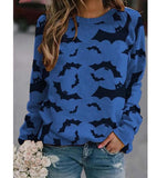 Mode Bat Drucken Sweatshirt