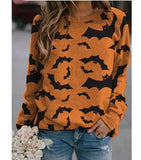 Mode Bat Drucken Sweatshirt