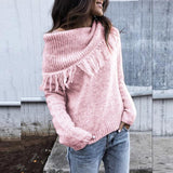 Sexy einfarbiger Pullover