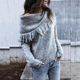 Sexy einfarbiger Pullover