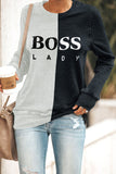 Langarm Lässig Sweatshirt