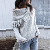 Sexy einfarbiger Pullover