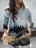 Langarm bedruckter Hoodie