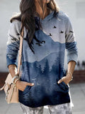 Langarm bedruckter Hoodie