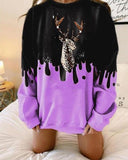 Langarm bedrucktes Sweatshirt