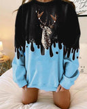Langarm bedrucktes Sweatshirt