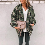 lange Ärmel Camouflage Mantel