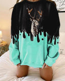 Langarm bedrucktes Sweatshirt