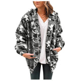 lange Ärmel Camouflage Mantel