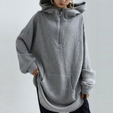 Lässiger Langarm Hoodie