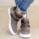 Date Flache Stiefelette mit Reißverschluss