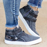 Date Flache Stiefelette mit Reißverschluss