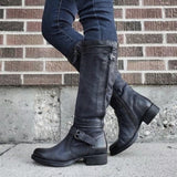 Niedriger Leder Stiefel für Winter