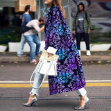 Langer bedruckter loser Trenchcoat
