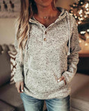 Lässiger Langarm Hoodie