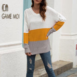 Lässiger gestreifter Pullover