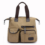 Mit grossem Fassungsvermögen Segeltuch Leder Umhängetasche Crossbody Tasche für Arbeit auf Reisen