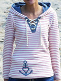 Streifen Lässiges Sweatshirt