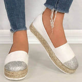 Espadrilles Paillette Slip On Loafers