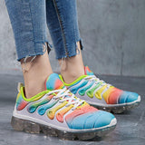 Gradient Farben Luftkissen Sportlich Plateau Sneakers Sportschuh