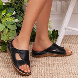 Schleife Keilabsatz Slippers Pink