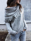 Sexy einfarbiger Pullover