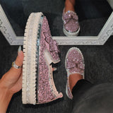 Damen Funkelnde Strasse Loafers
