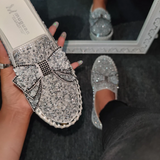 Damen Funkelnde Strasse Loafers