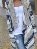 Modische Langarm Pullover Mantel