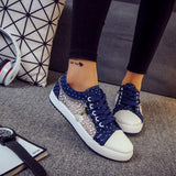 Transparent Floral Anhänger Schnürung Sneakers
