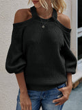 Gestrickt Baumwolle Pullover mit langen Ärmeln für Frauen