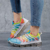 Gradient Farben Luftkissen Sportlich Plateau Sneakers Sportschuh