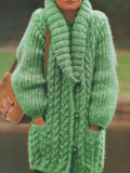 Langarm Baumwollgemische Strickjacke