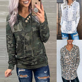 Baumwollgemisch Print Langarm Sweatshirt