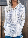 Baumwollgemisch Print Langarm Sweatshirt