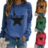 Langarm Lässig Sweatshirt