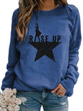 Langarm Lässig Sweatshirt