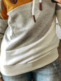 Gelb Patchwork Lässig Sweatshirt