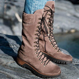 Reißverschluss Date Stiefelette aus Kunstleder