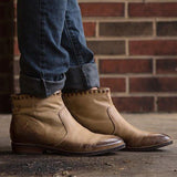 Täglich Reißverschluss Flach Kunstleder Stiefelette