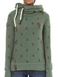 Patchwork Baumwollgemische Lässige Sweatshirts mit Kapuze