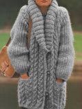 Langarm Baumwollgemische Strickjacke