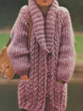 Langarm Baumwollgemische Strickjacke