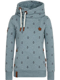Patchwork Baumwollgemische Lässige Sweatshirts mit Kapuze