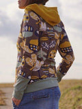 Baumwollgemisches Lässiges Sweatshirt mit Langarm