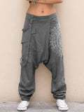 Retro Hose mit Abstrakt-Print