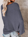 Langarm Rundhals Pullover aus Baumwollgemisch