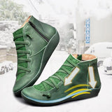 Unifarben Flache Stiefelette